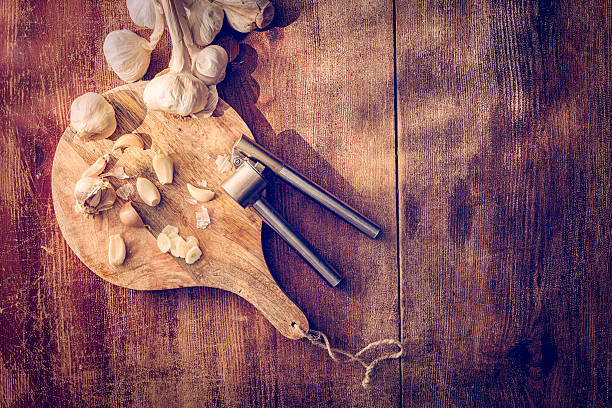 istock Fresh Garlic on Wooden Background 532267668