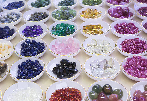 Colorful semi precious stones or gems
