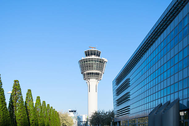 istock Munich international passenger airport control tower and terminal 532269434