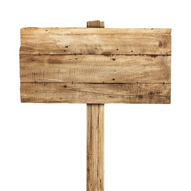 istock Wooden sign isolated on white 532285099