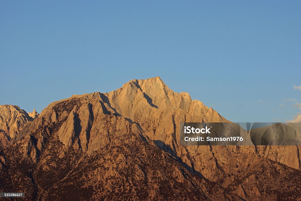 Lone Pine Peak Sunrise Central California's High Sierra Range. 2015 Stock Photo