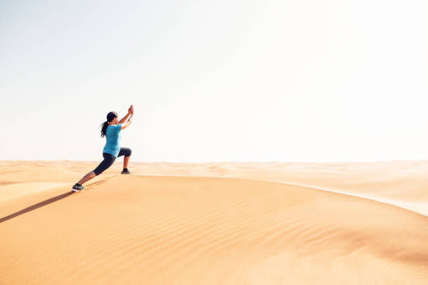 istock yoga in the desert 532286637