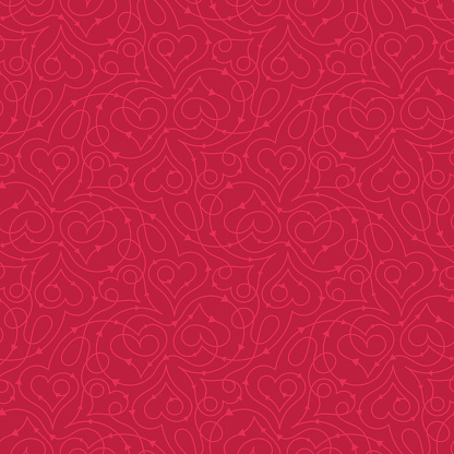 Seamless pattern with heart shapes vector illustration