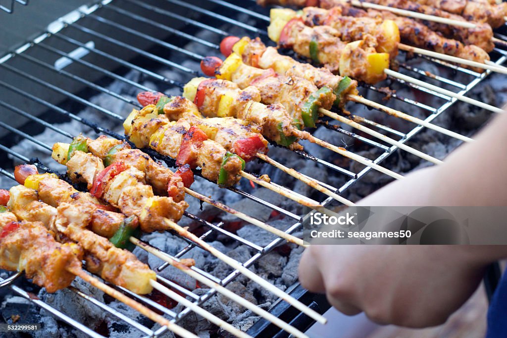 Bar-B-Q o BBQ grill de carne - Foto de stock de 2015 libre de derechos