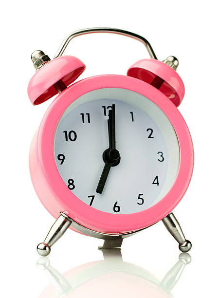 istock The classic pink alarm clock 532301617