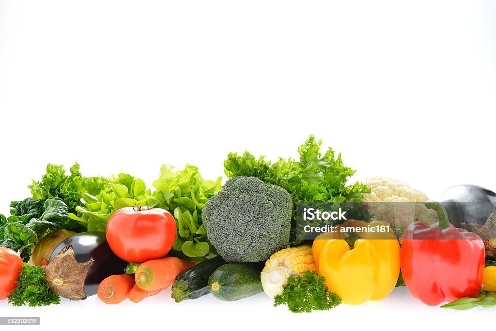 Vegetables and fruits Vegetables and fruits isolated on white background 2015 Stock Photo