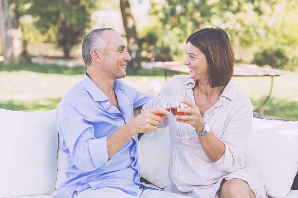 istock Mature Couple Having an Aperitif Outdoor 532302531