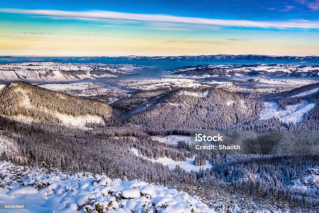 Winter dawn in the mountains Winter dawn in the mountains. 2015 Stock Photo