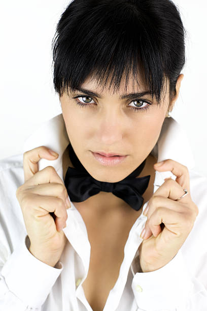 istock Sensual young woman with tie and shirt 532304717