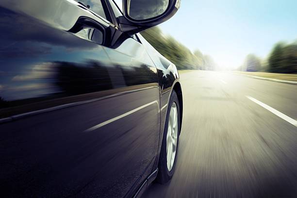 car Blurred road and car, speed motion car image stock pictures, royalty-free photos & images