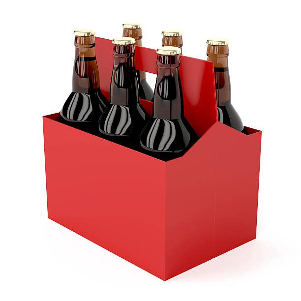 garrafas de cerveja escura - drink carton - fotografias e filmes do acervo