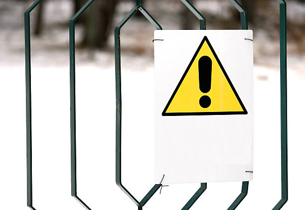 danger sign yellow with white space to write warning danger sign yellow with white space to write impassable limit stock pictures, royalty-free photos & images