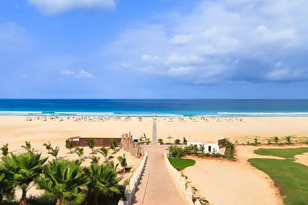 Beautiful view on beach and ocean, Boavista, Cape Verde - Cabo Verde