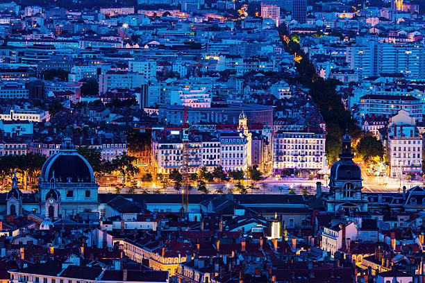 istock Night panorama of Lyon 532328136