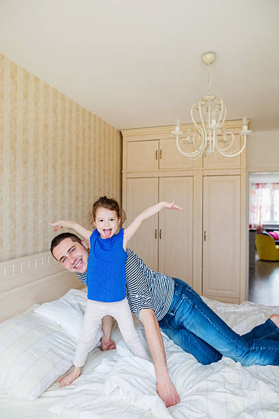 istock Father having fun with his cute little daughter 532328152