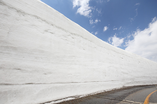 Snow Wall in Kurobe Alpine Route, Tateyama Japan