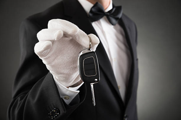 istock Waiter Holding Car Key 532329748