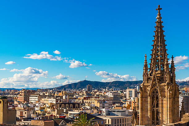 istock Barcelona city view from the roof 532330900