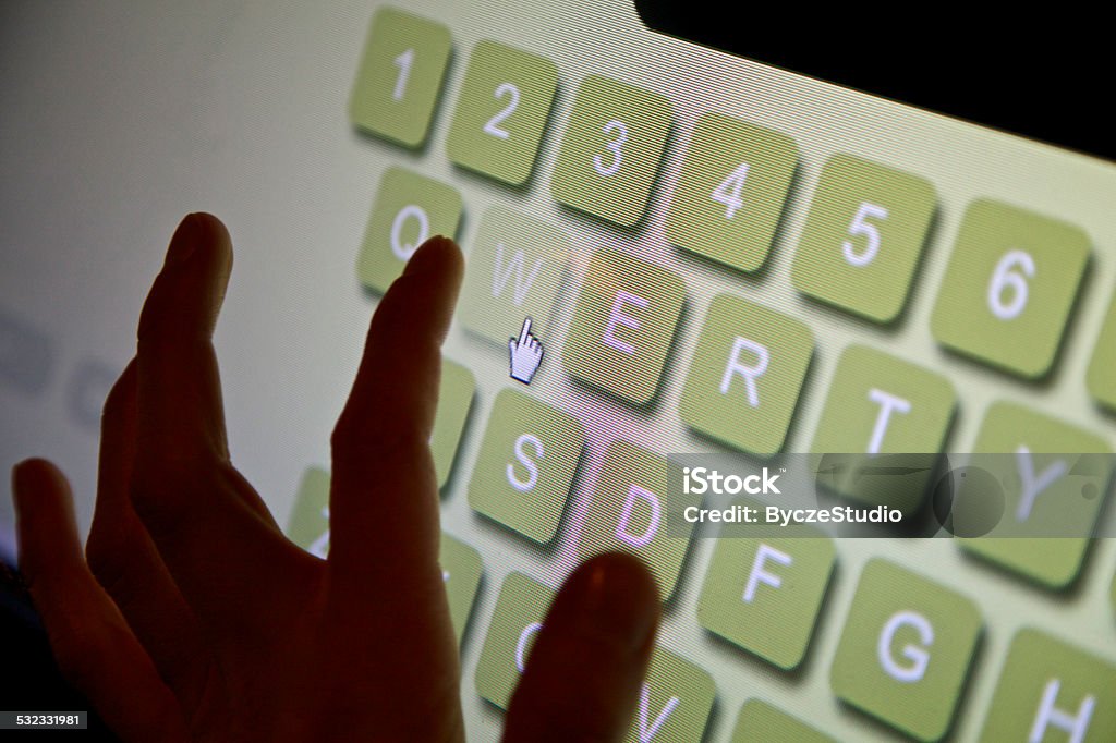 www typing on digital keyboard www typing on digital keyboard   2015 Stock Photo