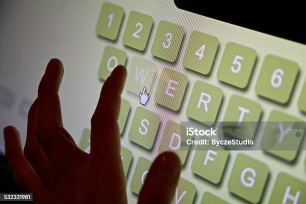 Www Typing On Digital Keyboard Stock Photo - Download Image Now - 2015, Alphabet, Blogging
