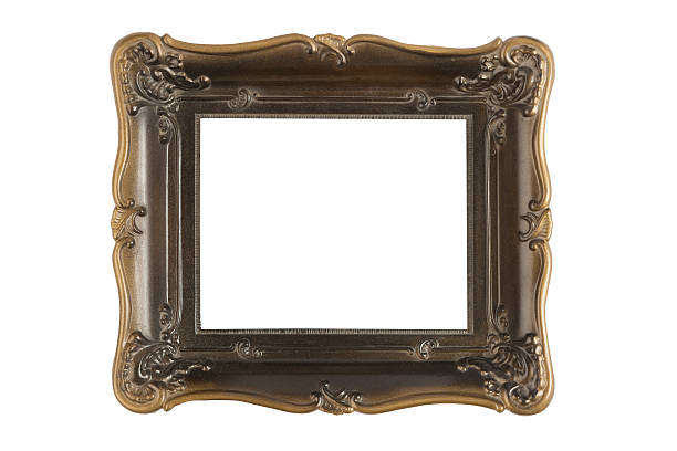 istock Vintage wooden frame isolated on white background 532332383