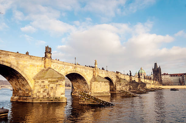 istock Charles bridge (Karlovy most) across Vltava river in Prague 532333239