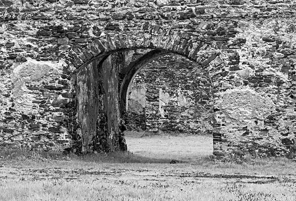 istock Fragment of stone old ruins monochromatic 532334871