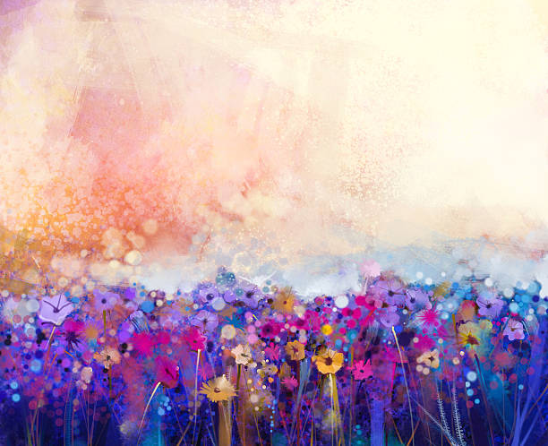 istock Abstract flower watercolor painting flower in the meadows 532336000