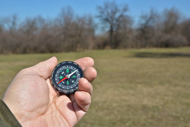 istock Compass in the hand on a walk. 532336316