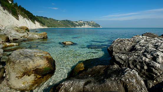 Portonovo bay (south from Ancona) with Its crystal water.