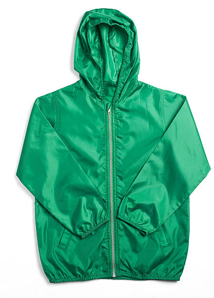 istock Dark Green Rain Coat with Hood 532340966