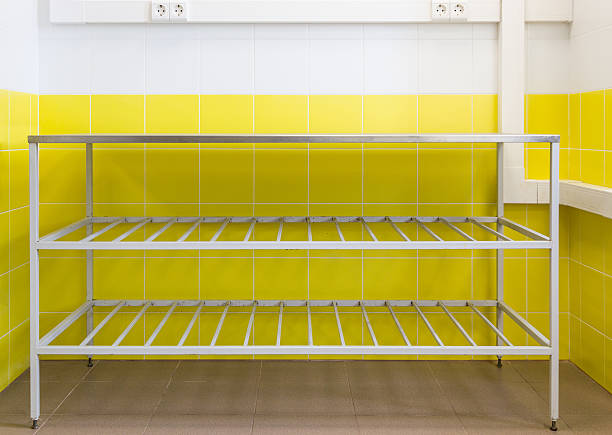 istock metal professional cooking table on background wall 532346108