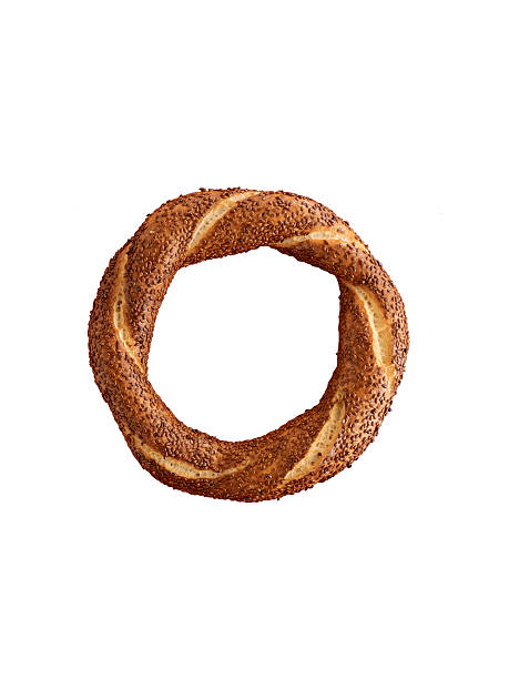 Simit(clipping path) Simit on white background(clipping path) turkish bagel simit stock pictures, royalty-free photos & images