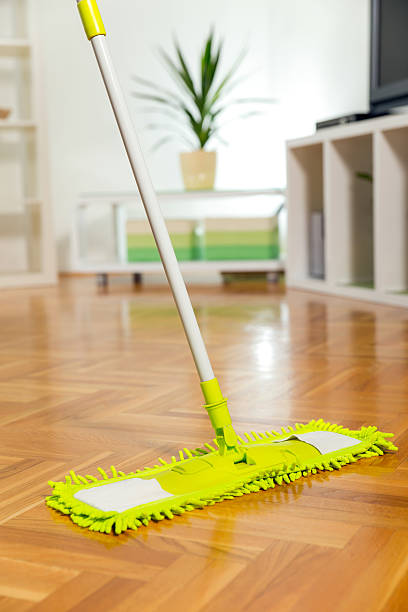 istock Cleaning the floor with a mop 532349070