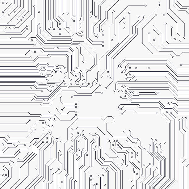obwód drukowany tle. grafika wektorowa - electronics industry circuit board computer chip engineering stock illustrations