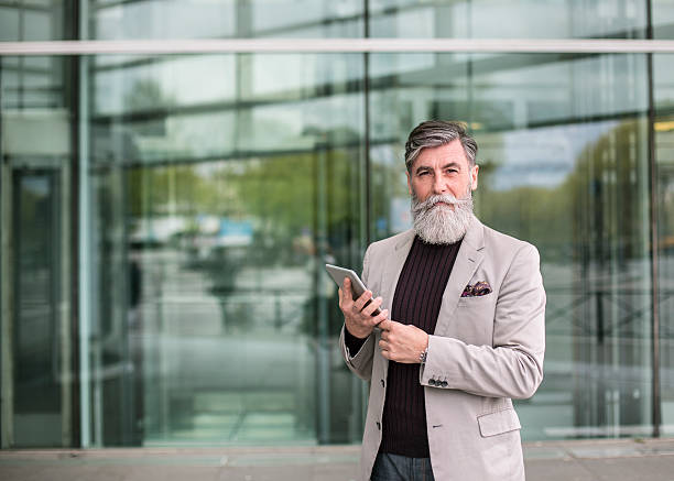 istock Senior professional outside office 532350312