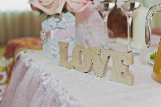 istock The inscription love on the table 532350746