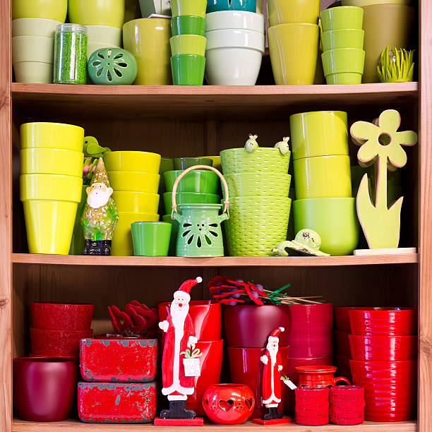 istock ceramic flowerpots in the florist store 532350755