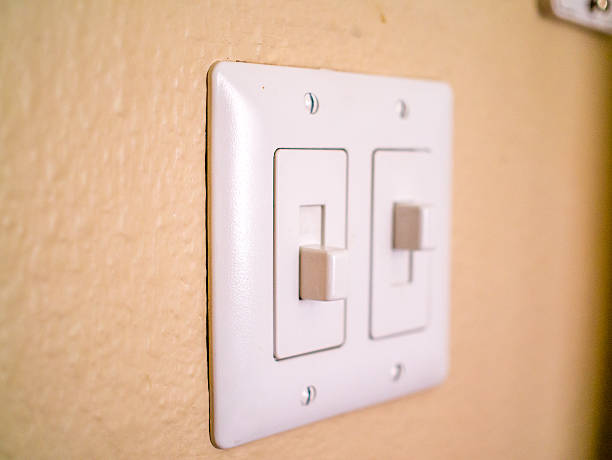 istock Close -up of isolated dual wall switch 532350996