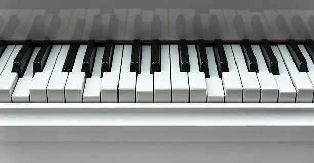 Photo of Piano keyboard with pressed keys