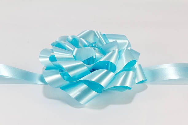 istock Bow make of blue ribbon 532352141
