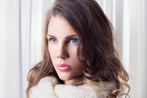 Beautiful woman with scarf