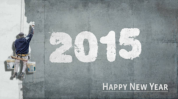istock Happy New Year 2015 on facade 532353373