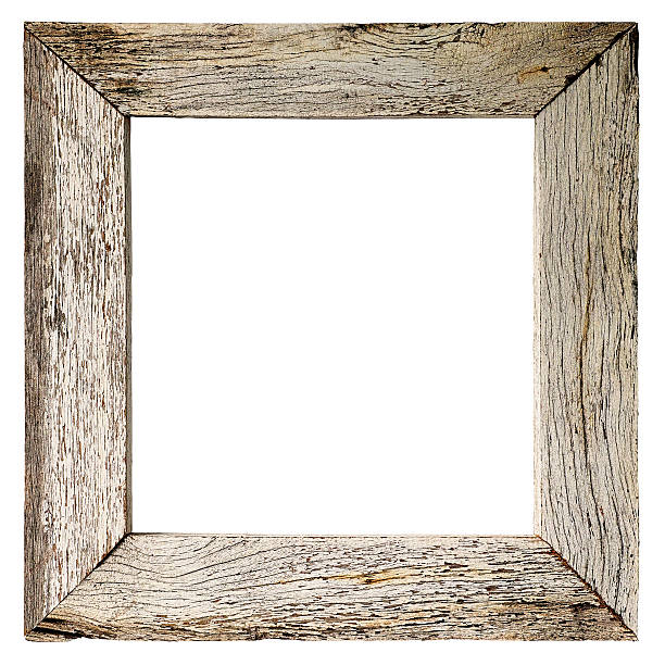 istock Old weathered white wood border or frame. 532353727