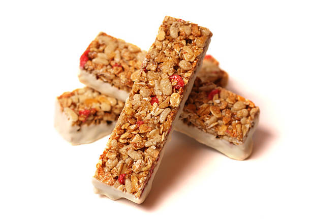 그래놀라 바 - granola cereal breakfast stack 뉴스 사진 이미지