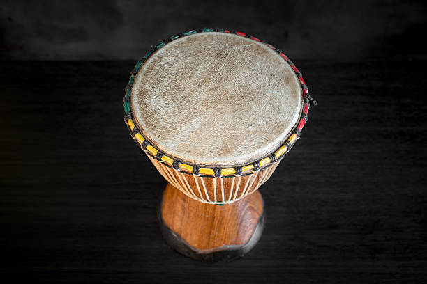 istock Wooden African Djembe - handmade drum 532354453