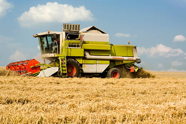 istock Germany, Bavaria,  Combine harvester harvesting wheat 532354497
