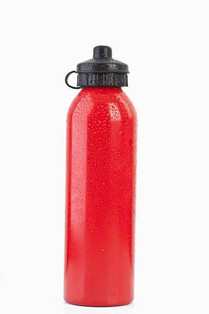 istock Aluminium water bottle, close up 532354699