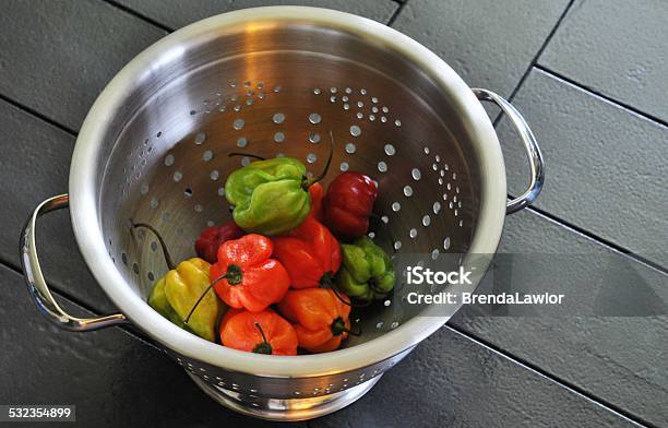 Bonney Pepper Colander Stock Photo - Download Image Now - 2015, Agriculture, Bell Pepper