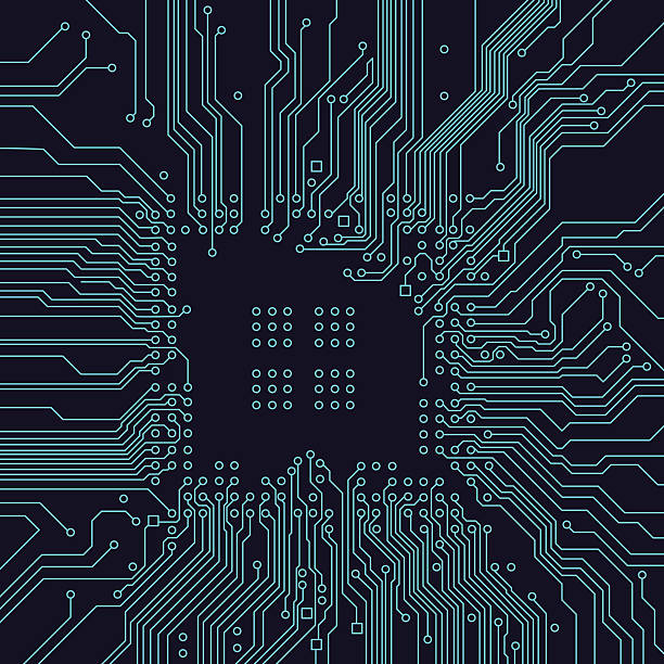 печатная плата фона. векторная графика - circuit board abstract boarding technology stock illustrations